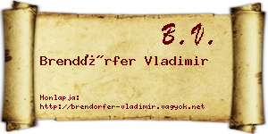 Brendörfer Vladimir névjegykártya